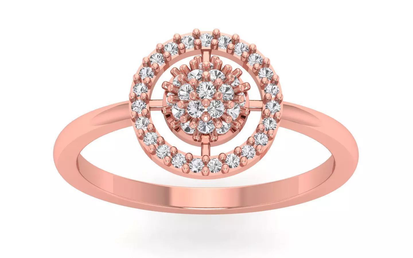 Solitaire Wedding Engagement Women Light Weight Rings 3D print model