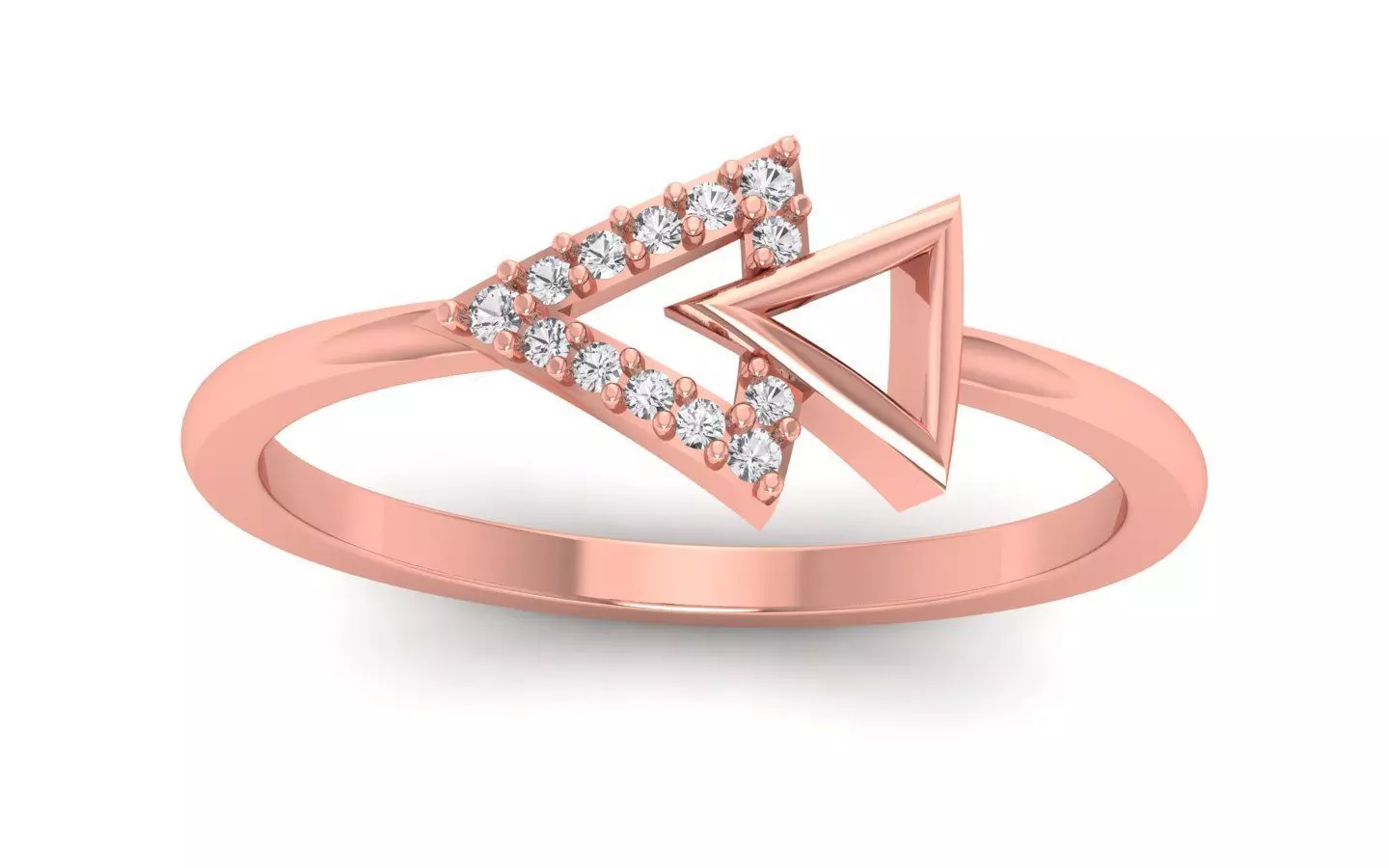 Solitaire Wedding Engagement Women Light Weight Rings 3D print model