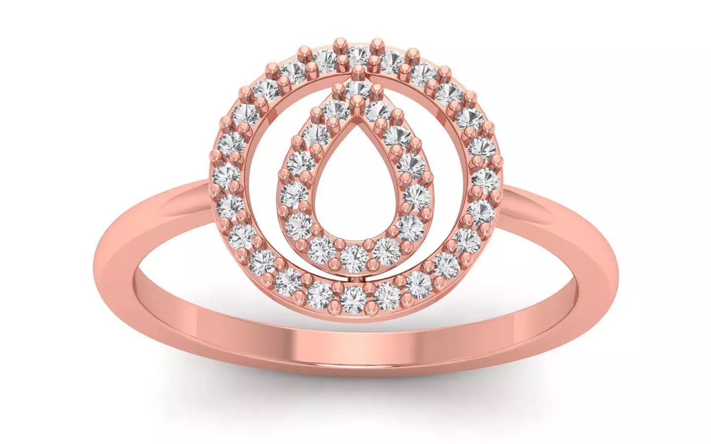 Solitaire Wedding Engagement Women Light Weight Rings 3D print model