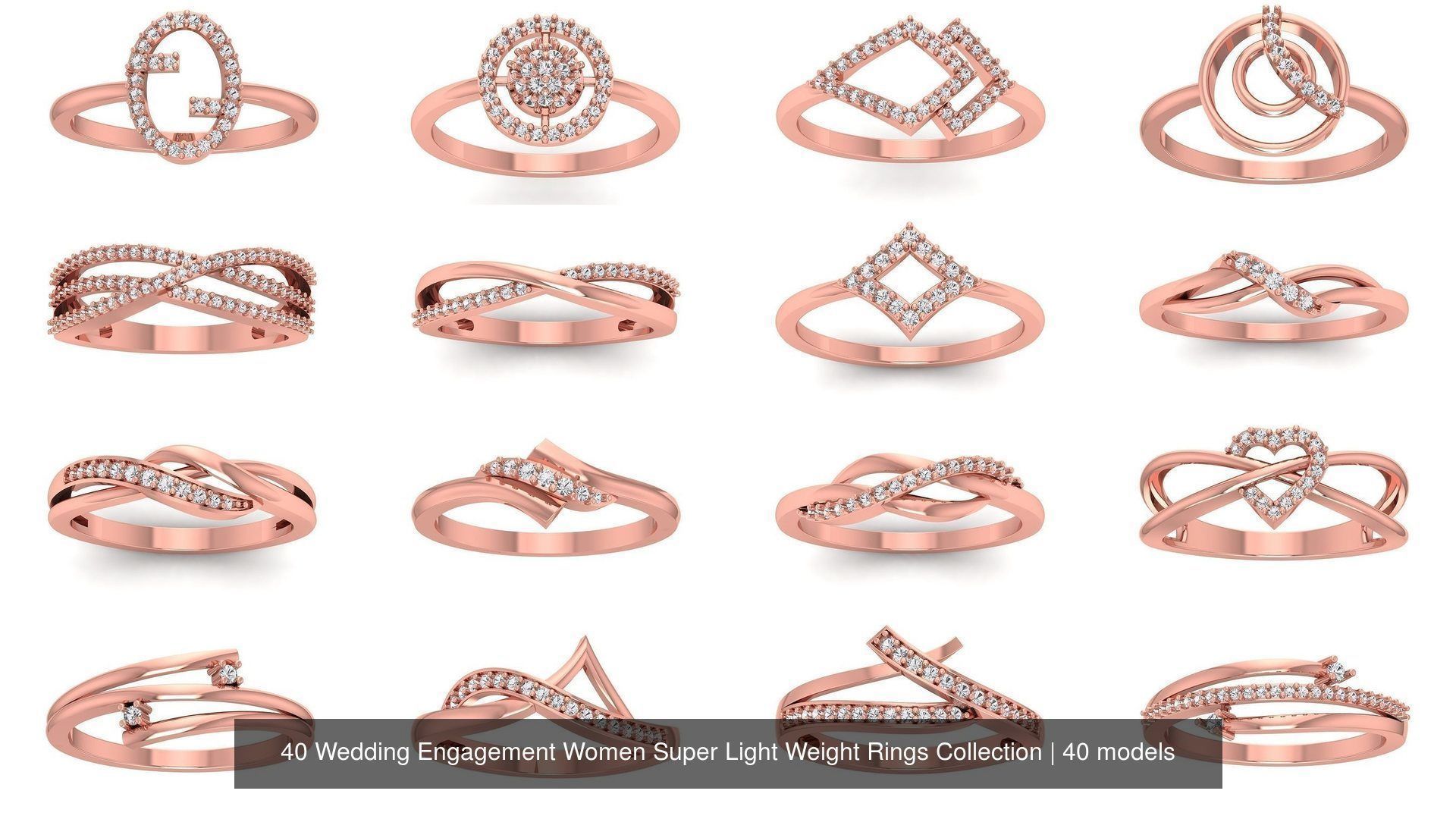 40 Wedding Engagement Women Super Light Weight Rings Collection _1
