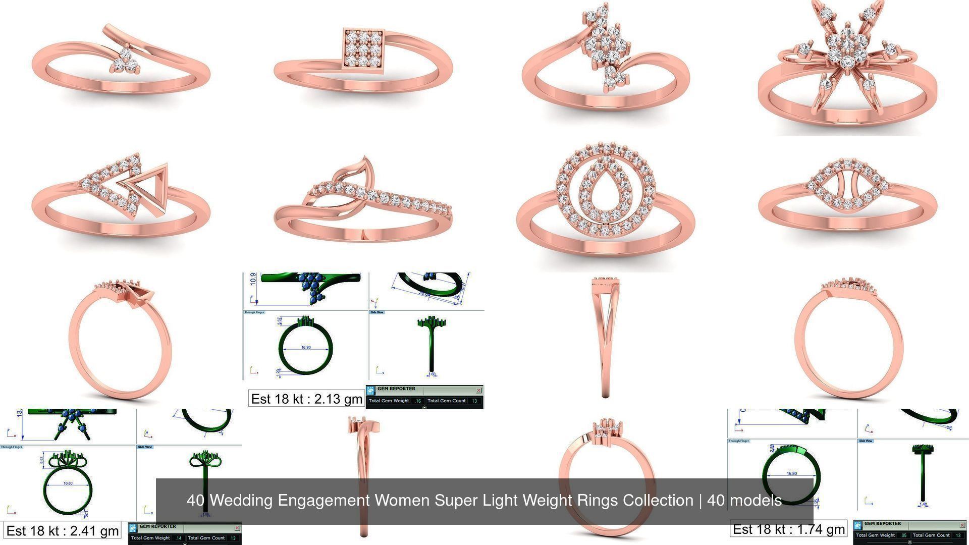 40 Wedding Engagement Women Super Light Weight Rings Collection _2