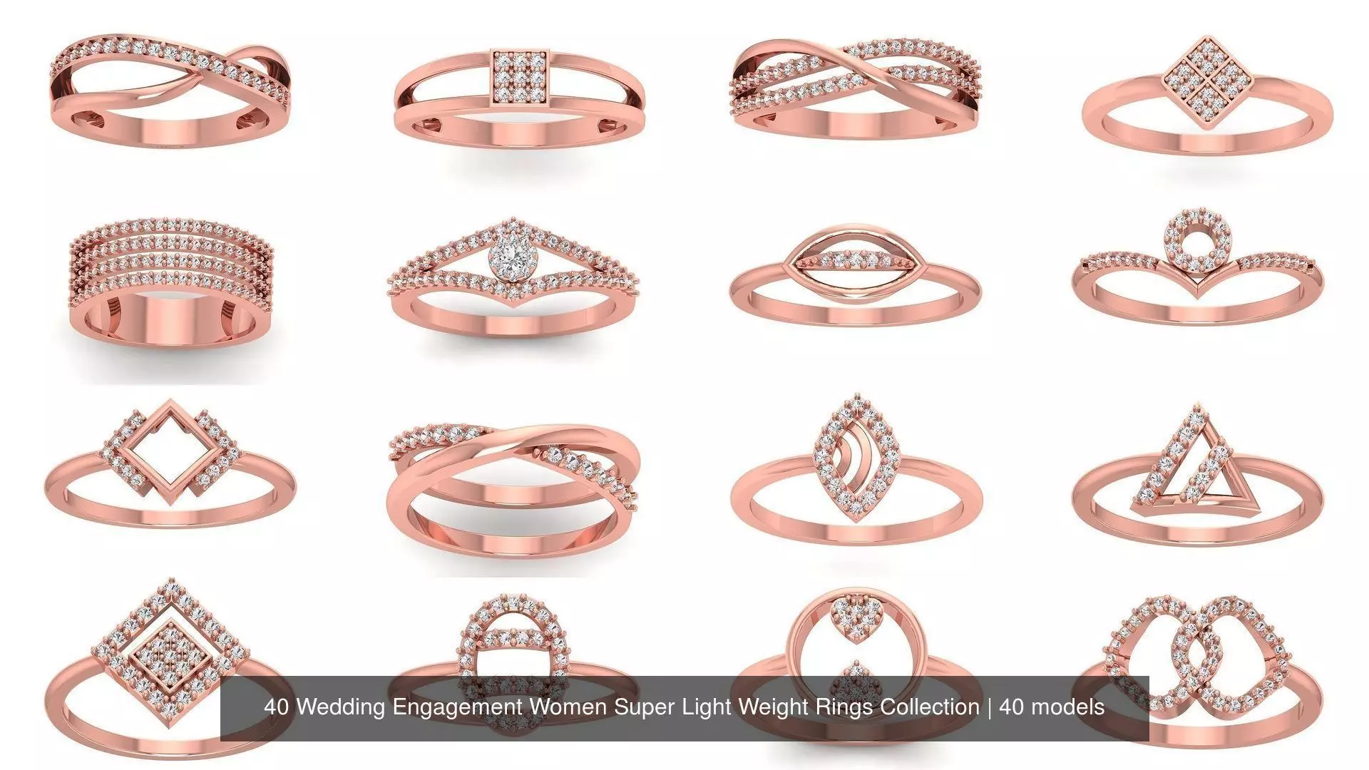 40 Wedding Engagement Women Super Light Weight Rings Collection _0