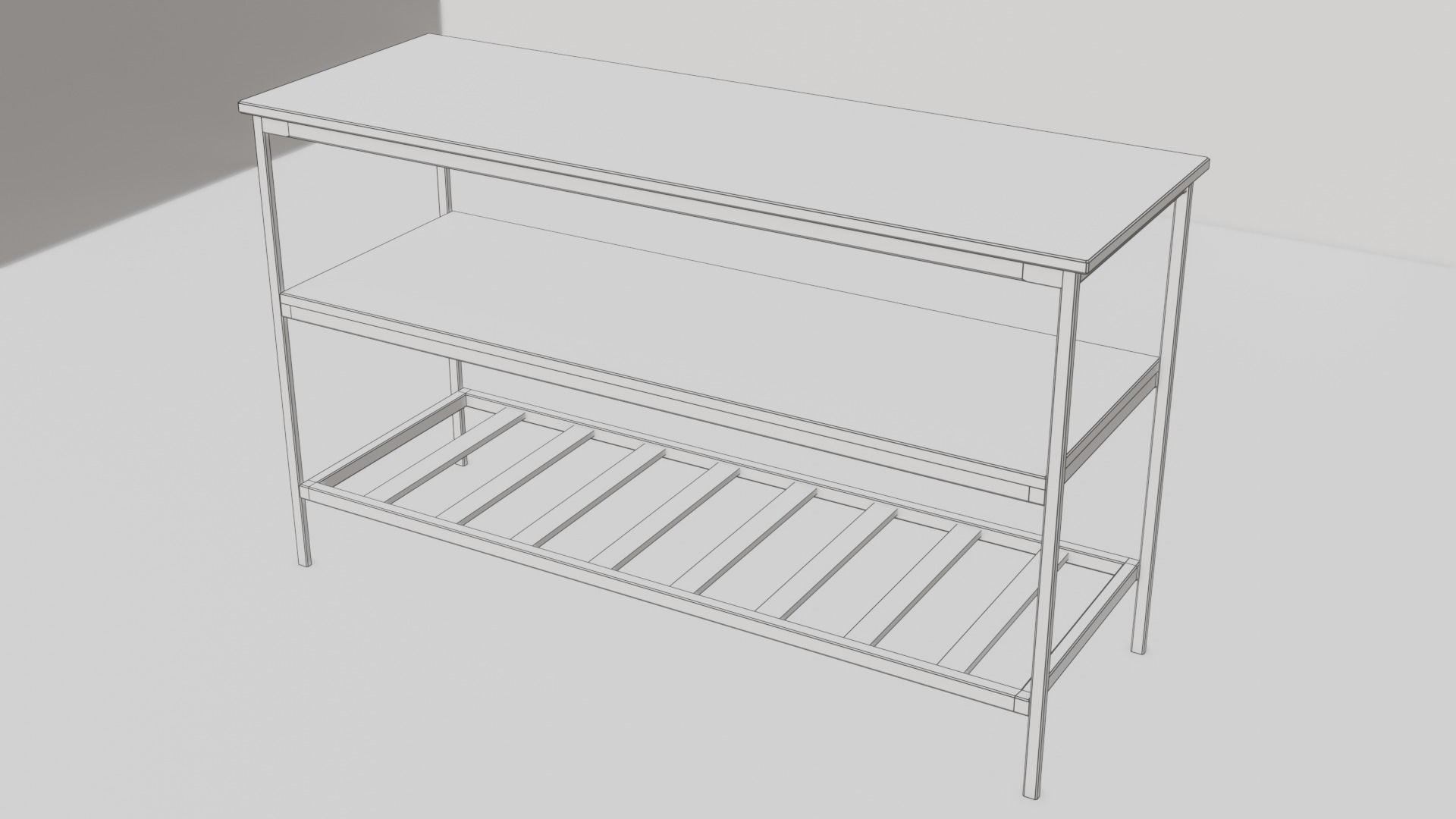 Kitchen Island Counter Table 3D model_5