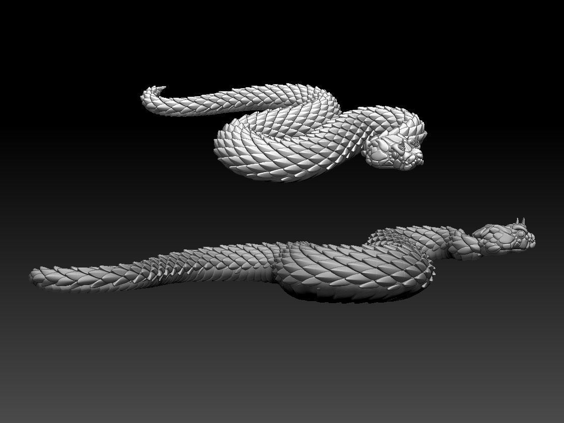 horned viper 3D print model_33