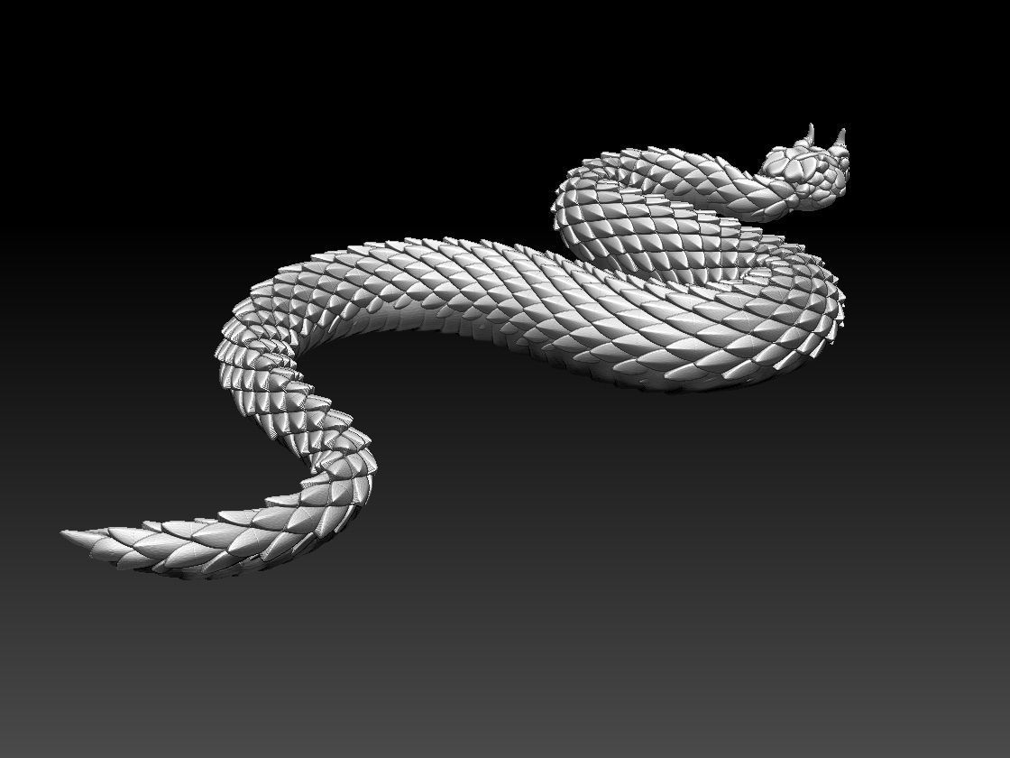 horned viper 3D print model_47