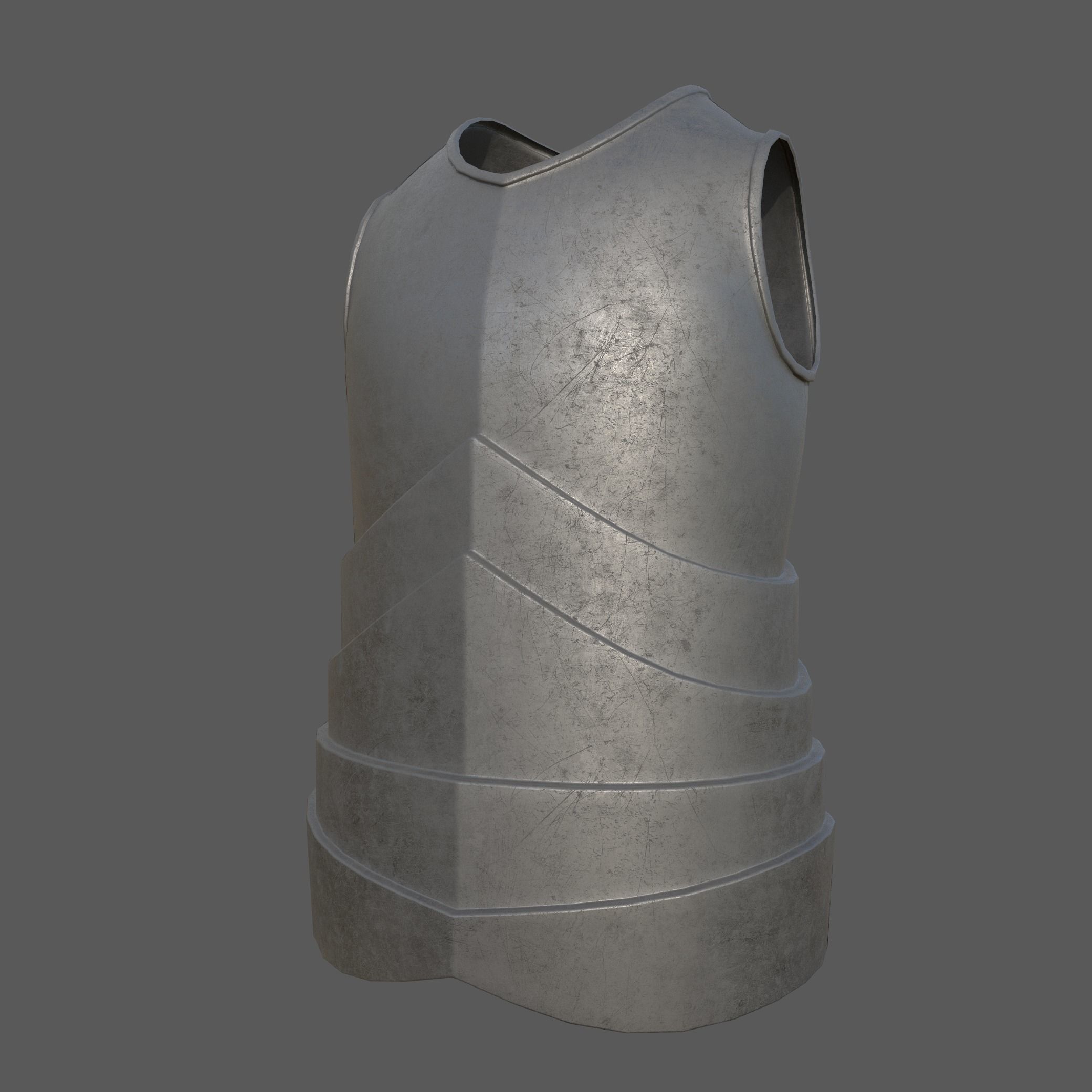 20 Body Armor Base Mesh Pack With UV Low-poly 3D model_25