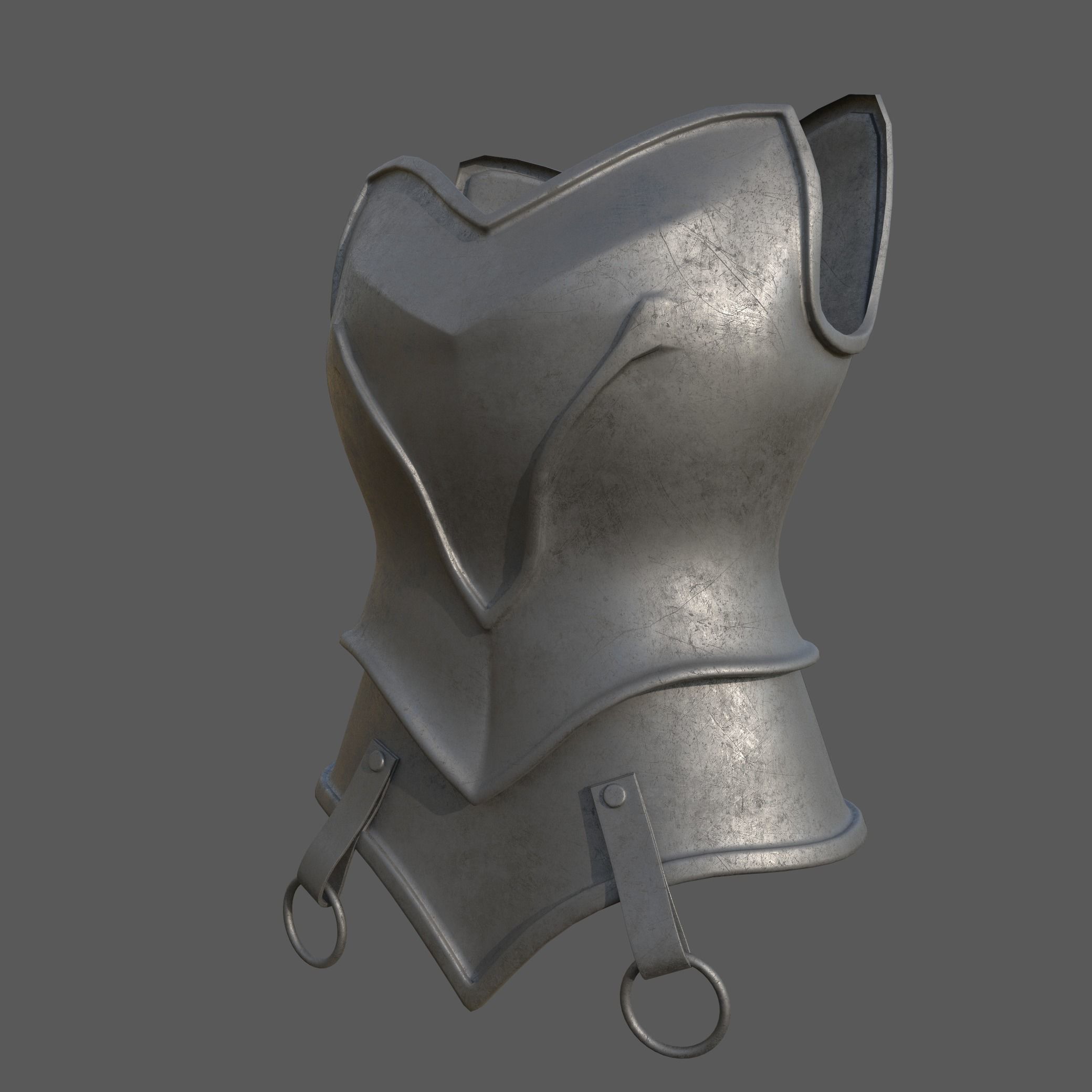 20 Body Armor Base Mesh Pack With UV Low-poly 3D model_20