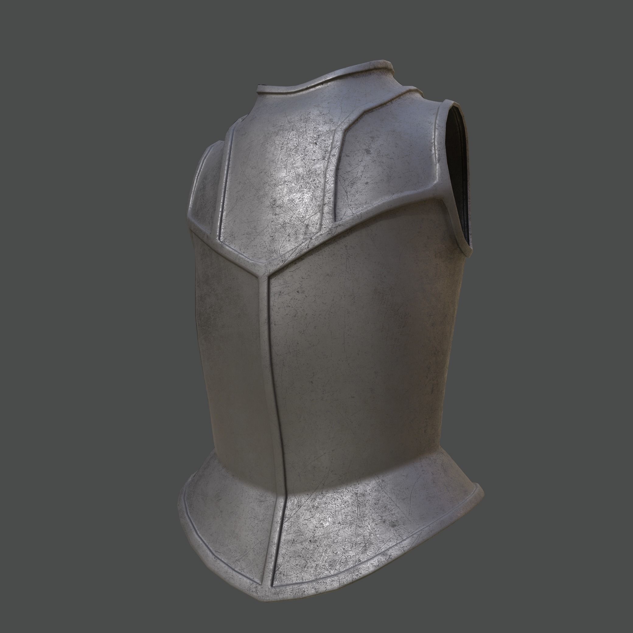 20 Body Armor Base Mesh Pack With UV Low-poly 3D model_19
