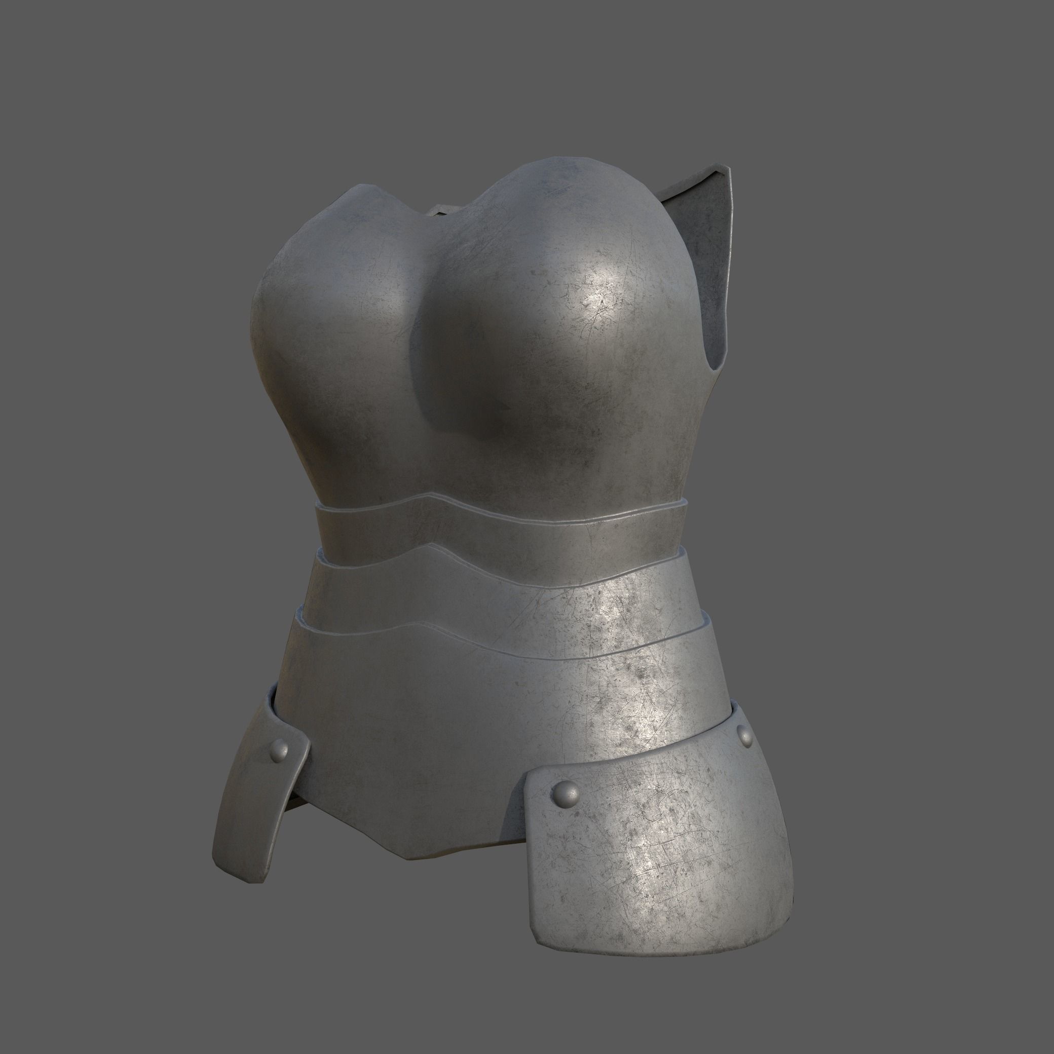 20 Body Armor Base Mesh Pack With UV Low-poly 3D model_18