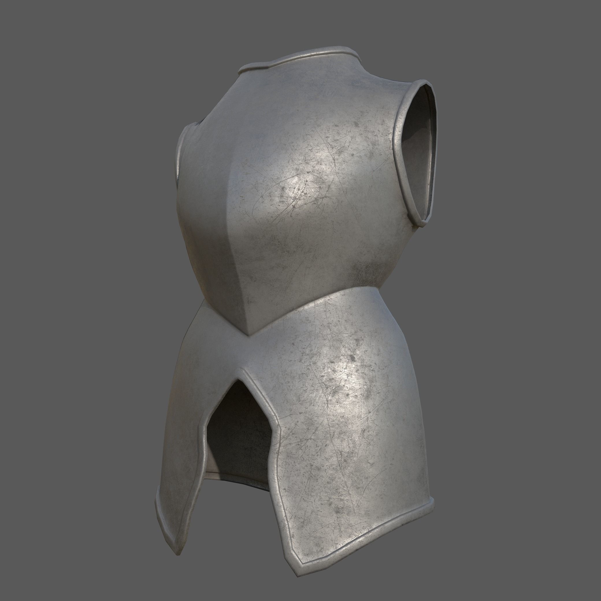 20 Body Armor Base Mesh Pack With UV Low-poly 3D model_21