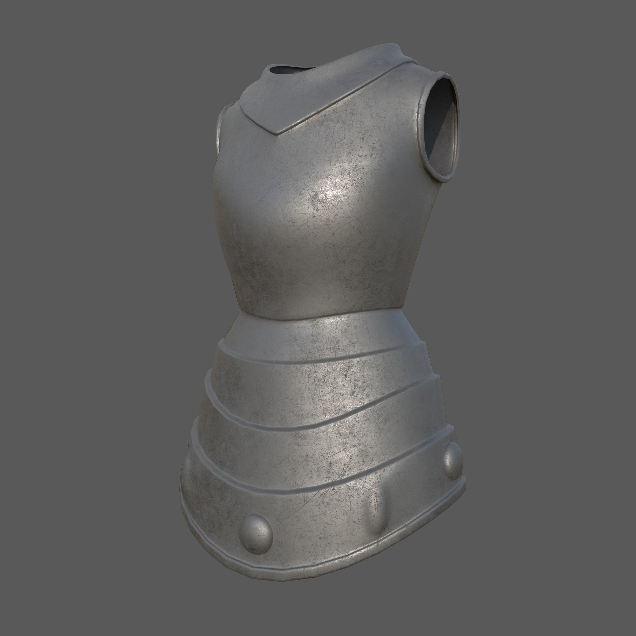 20 Body Armor Base Mesh Pack With UV Low-poly 3D model_24