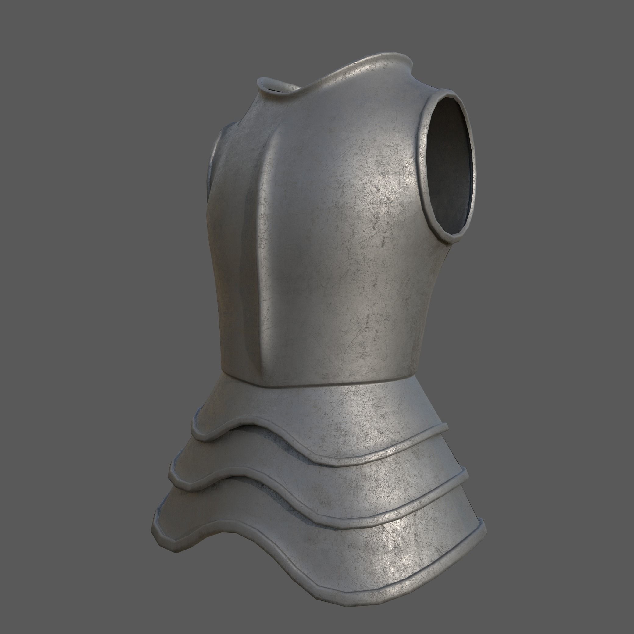 20 Body Armor Base Mesh Pack With UV Low-poly 3D model_9