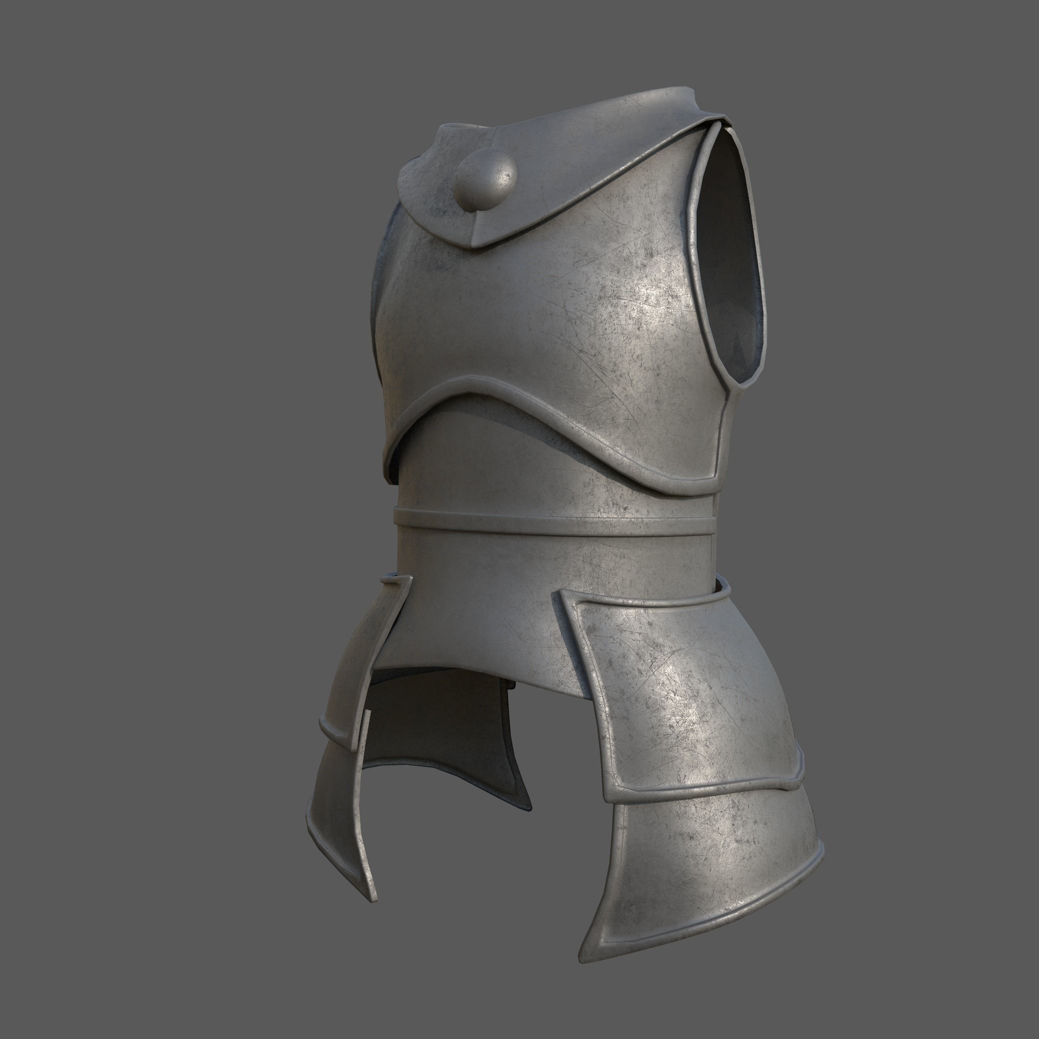 20 Body Armor Base Mesh Pack With UV Low-poly 3D model_15