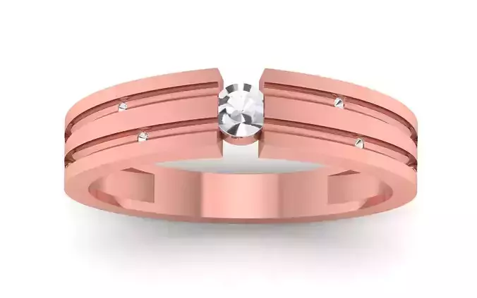 Solitaire Wedding Engagement Band Ring 