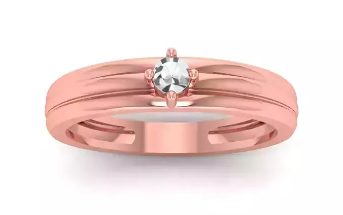 Solitaire Wedding Engagement Band Ring 