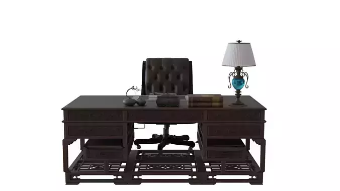 Chinese style CEO table 3D model