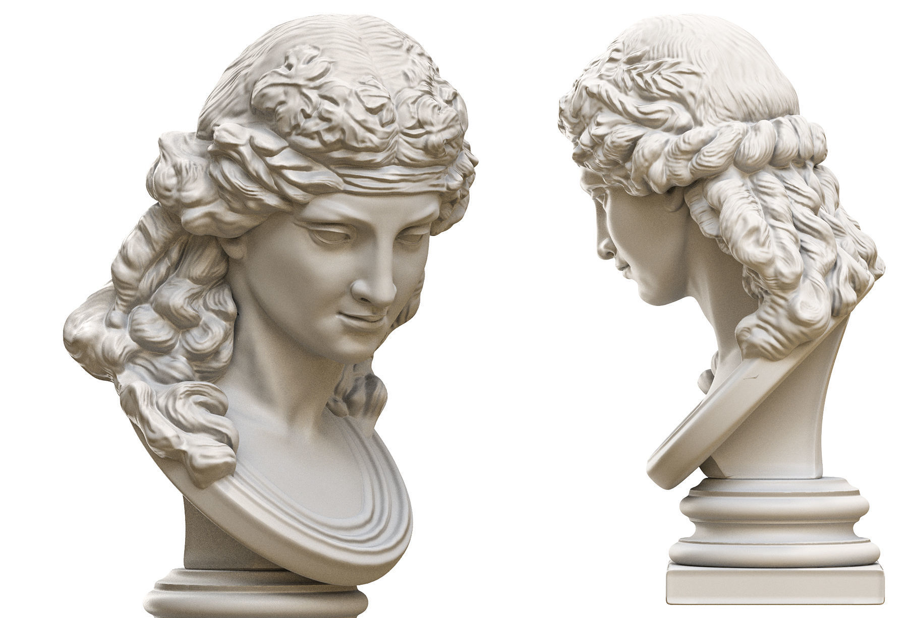 Ariadna Bust 3D print model_9