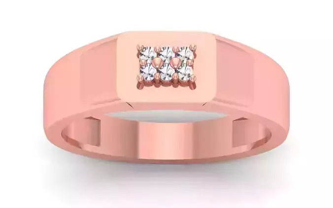 Solitaire Women Band Ring 3dm STL OBJ FBX Renders Details