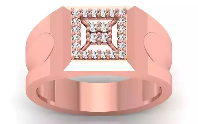 Solitaire Women Band Ring 3dm STL OBJ FBX Renders Details