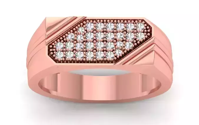 Solitaire Women Band Ring 3dm STL OBJ FBX Renders Details