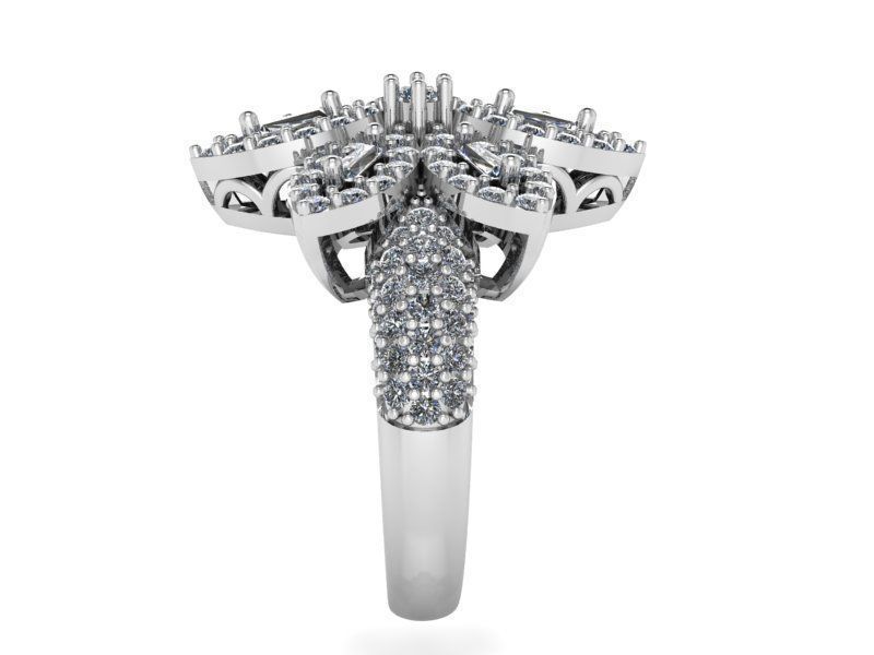 Opened Flower Diamond 2026 3D print model 3D print model_3