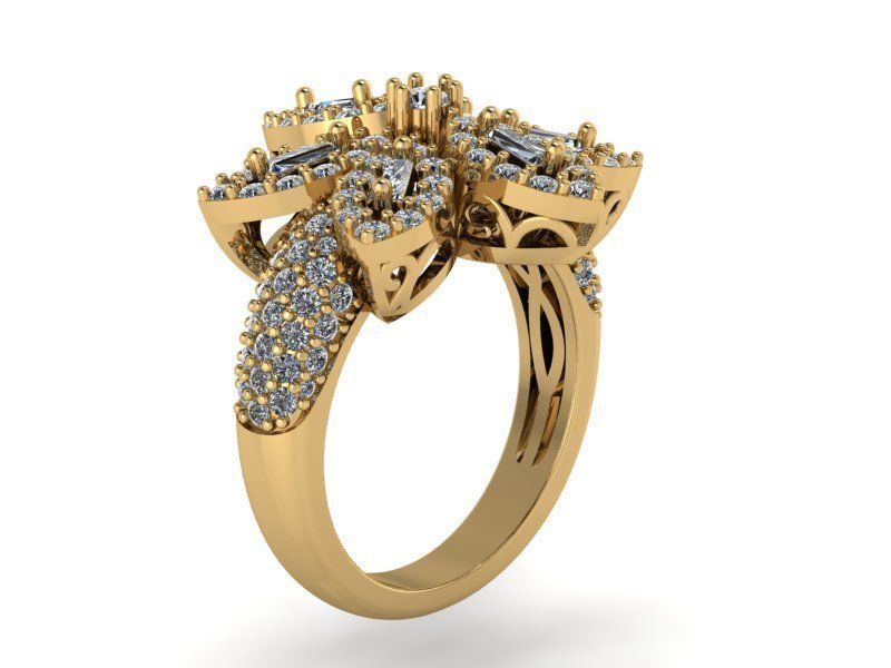 Opened Flower Diamond 2026 3D print model 3D print model_1