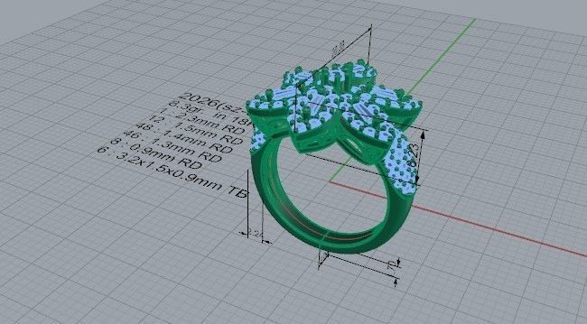 Opened Flower Diamond 2026 3D print model 3D print model_5