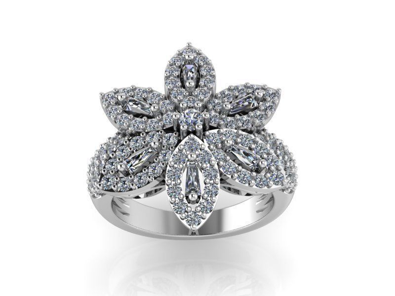 Opened Flower Diamond 2026 3D print model 3D print model_2