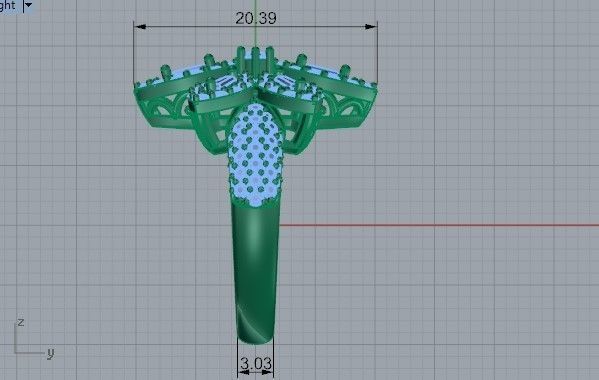 Opened Flower Diamond 2026 3D print model 3D print model_7