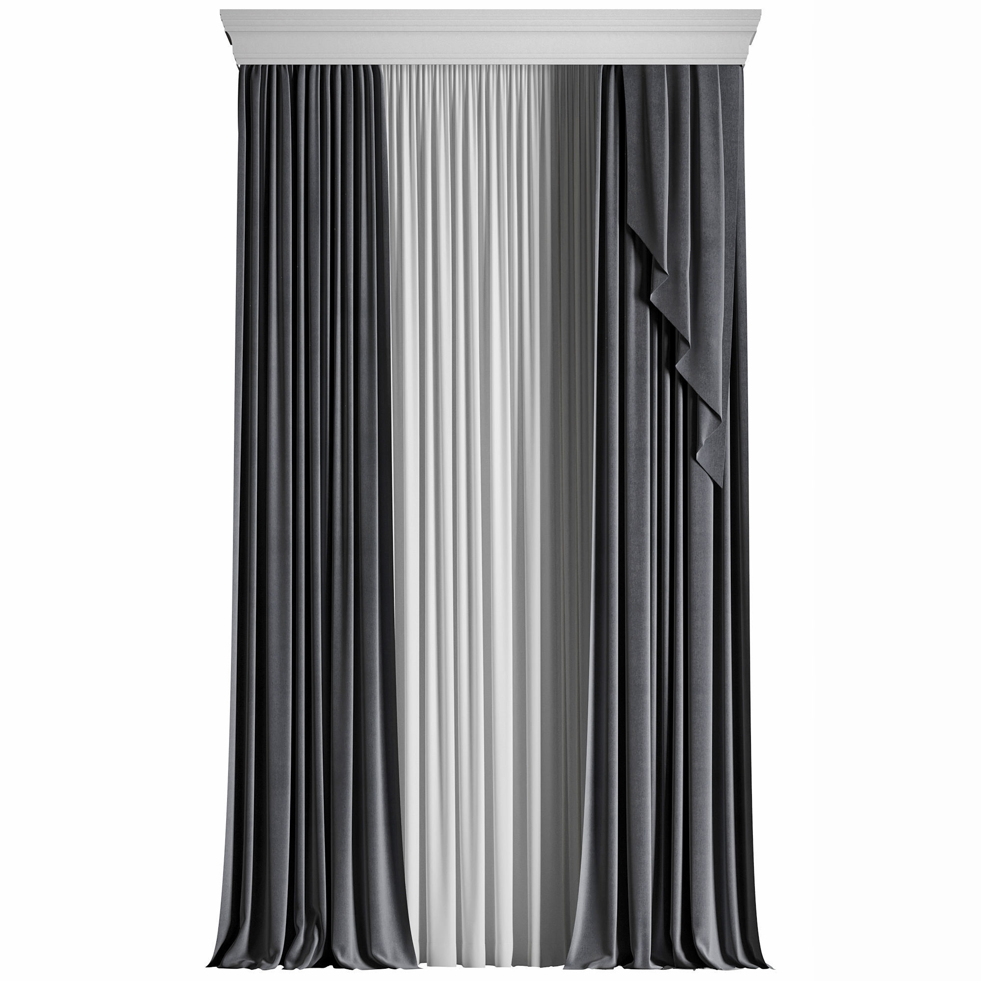 Curtain 004 3D model_1