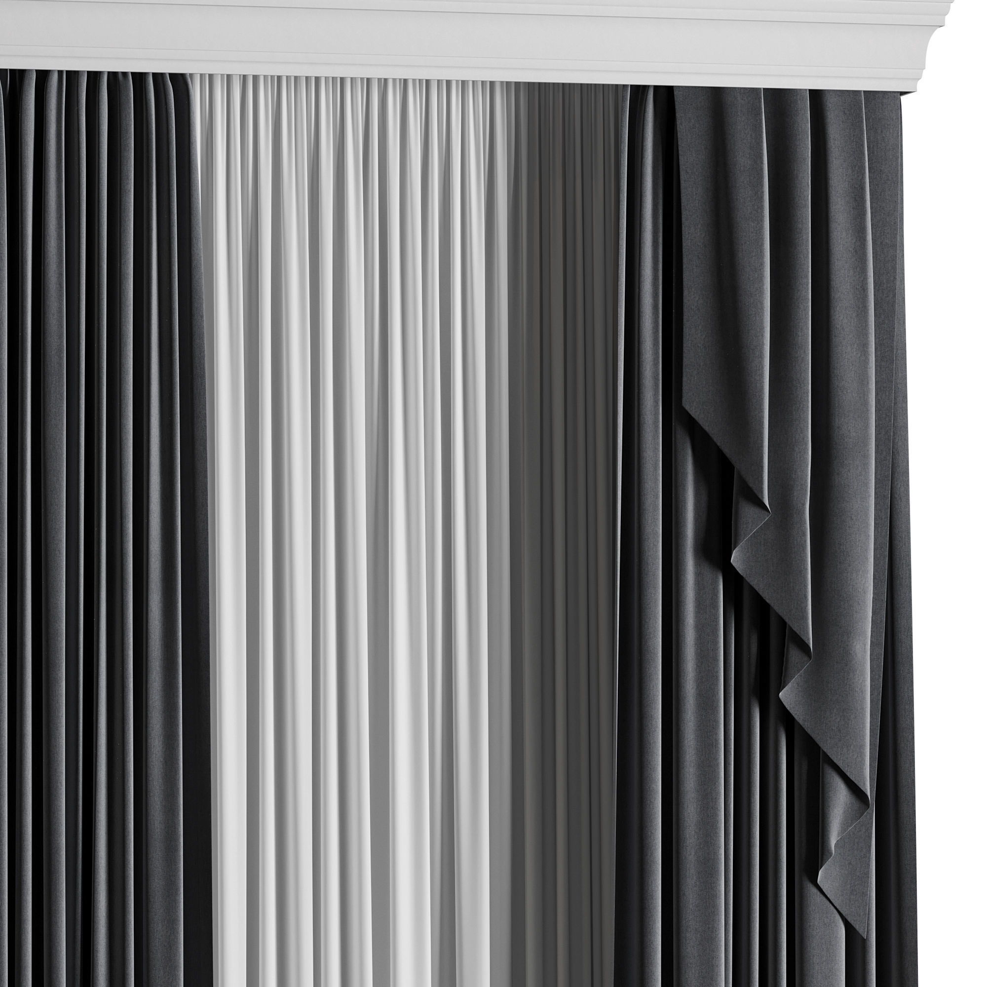 Curtain 004 3D model_2