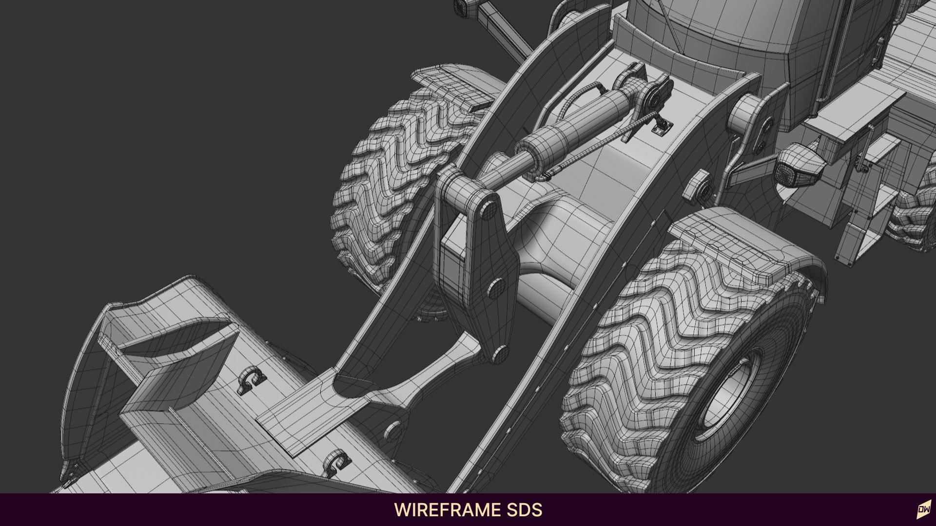 Wheel loader rig  3D model_22