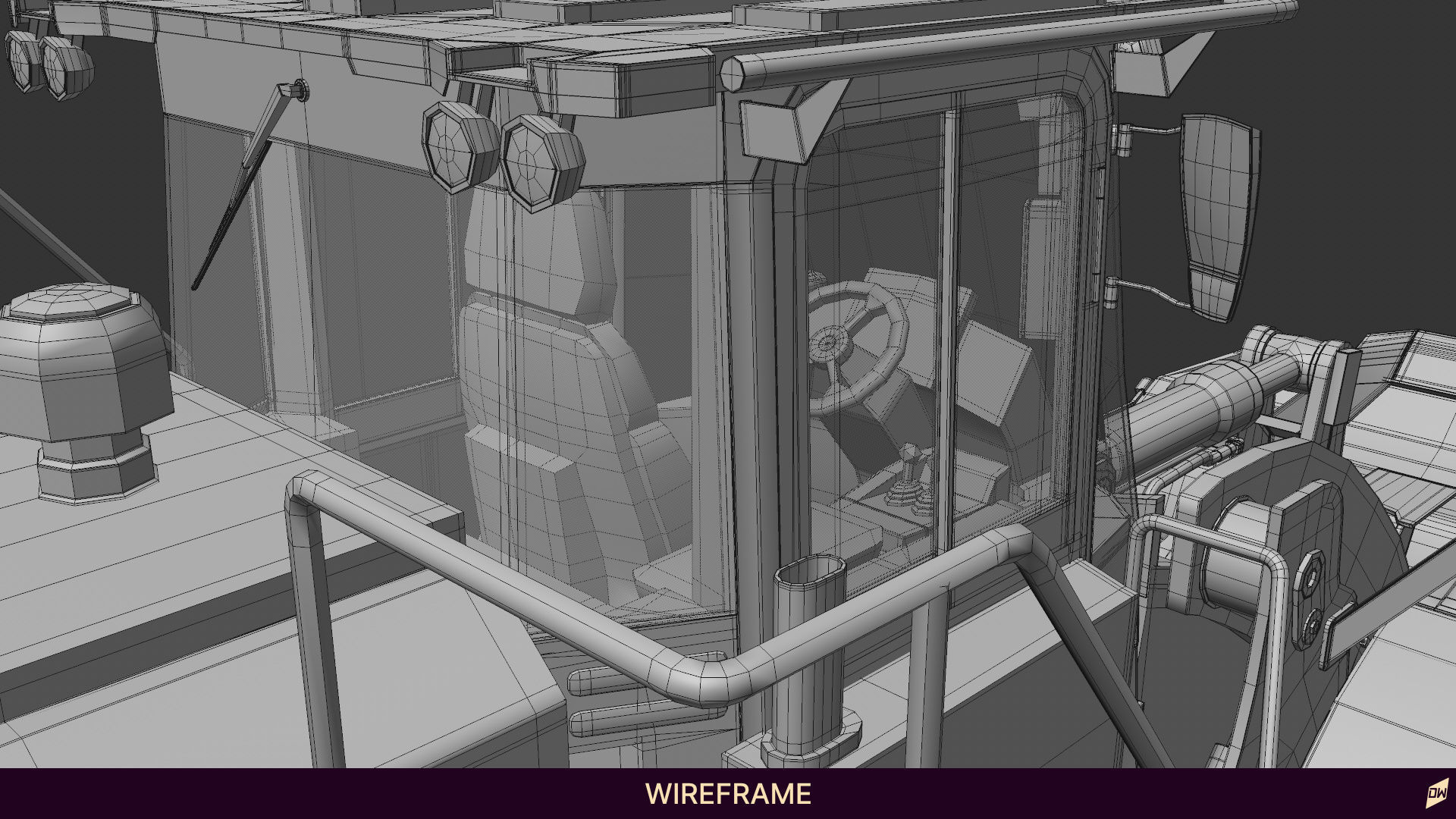 Wheel loader rig  3D model_34