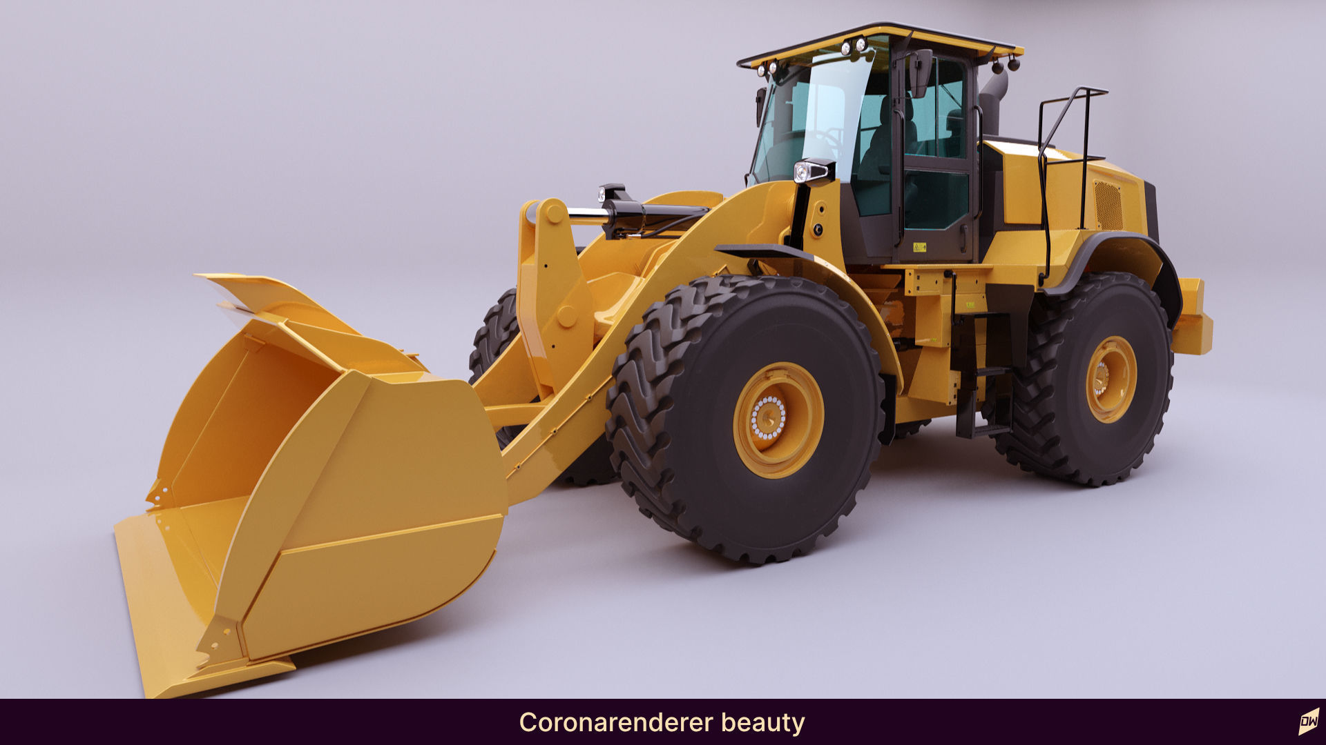 Wheel loader rig  3D model_5