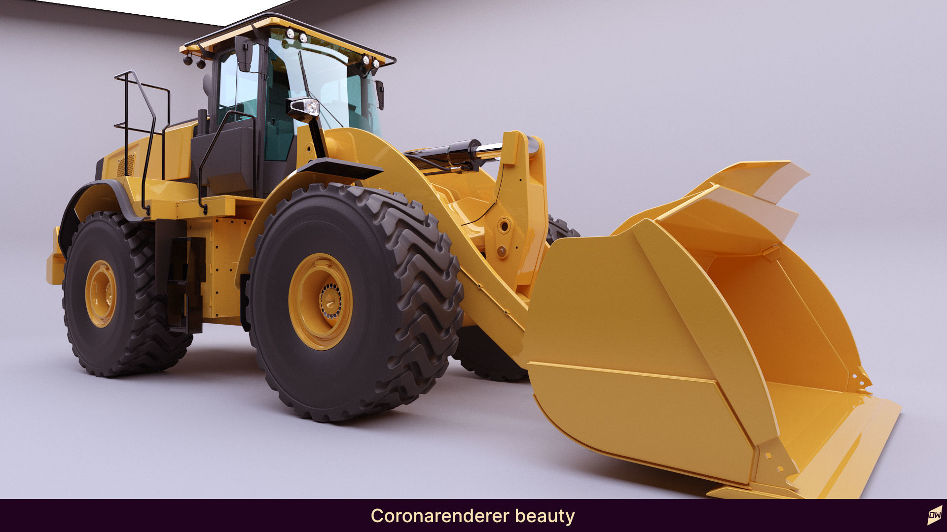 Wheel loader rig  3D model_4