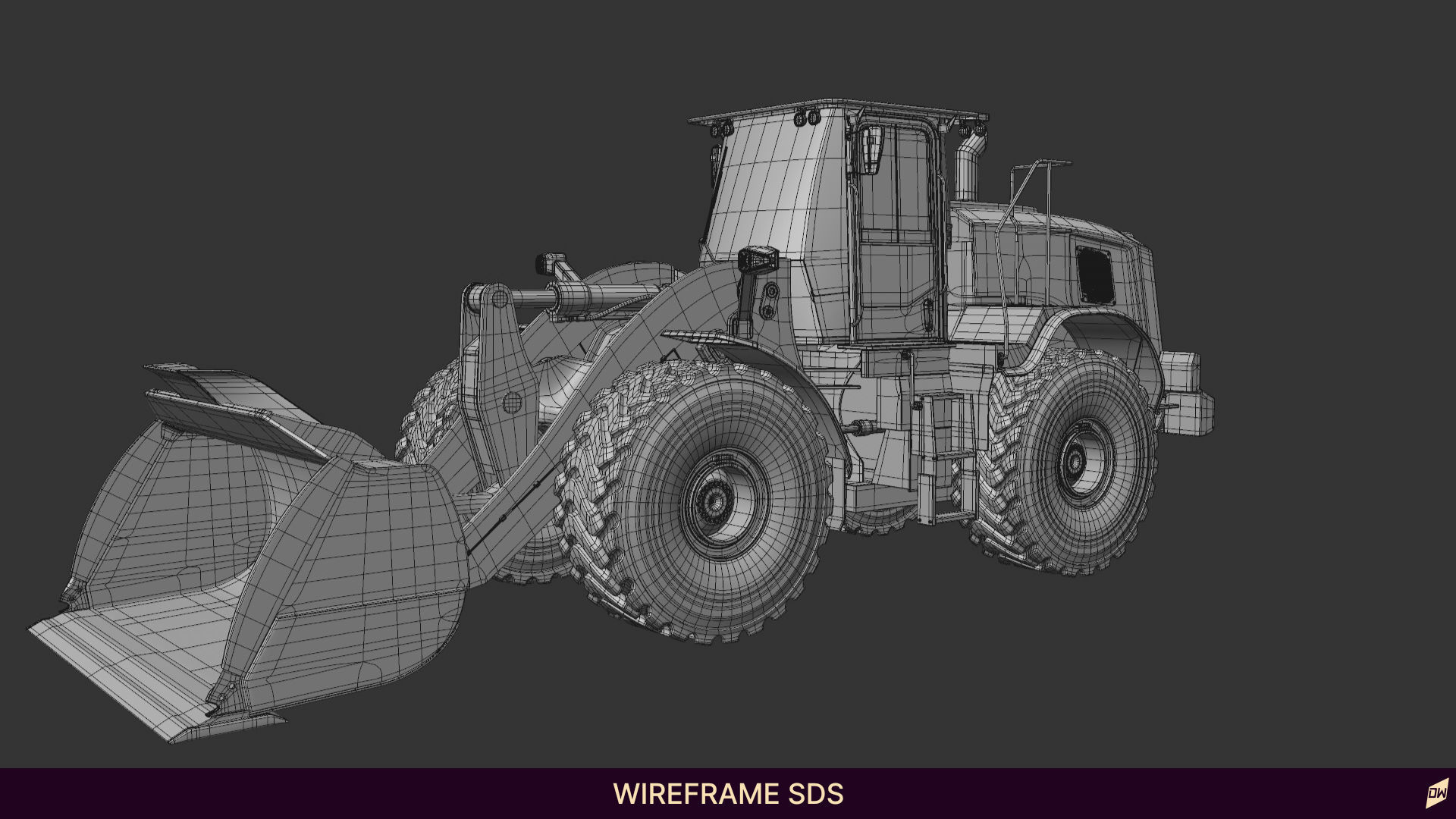 Wheel loader rig  3D model_17
