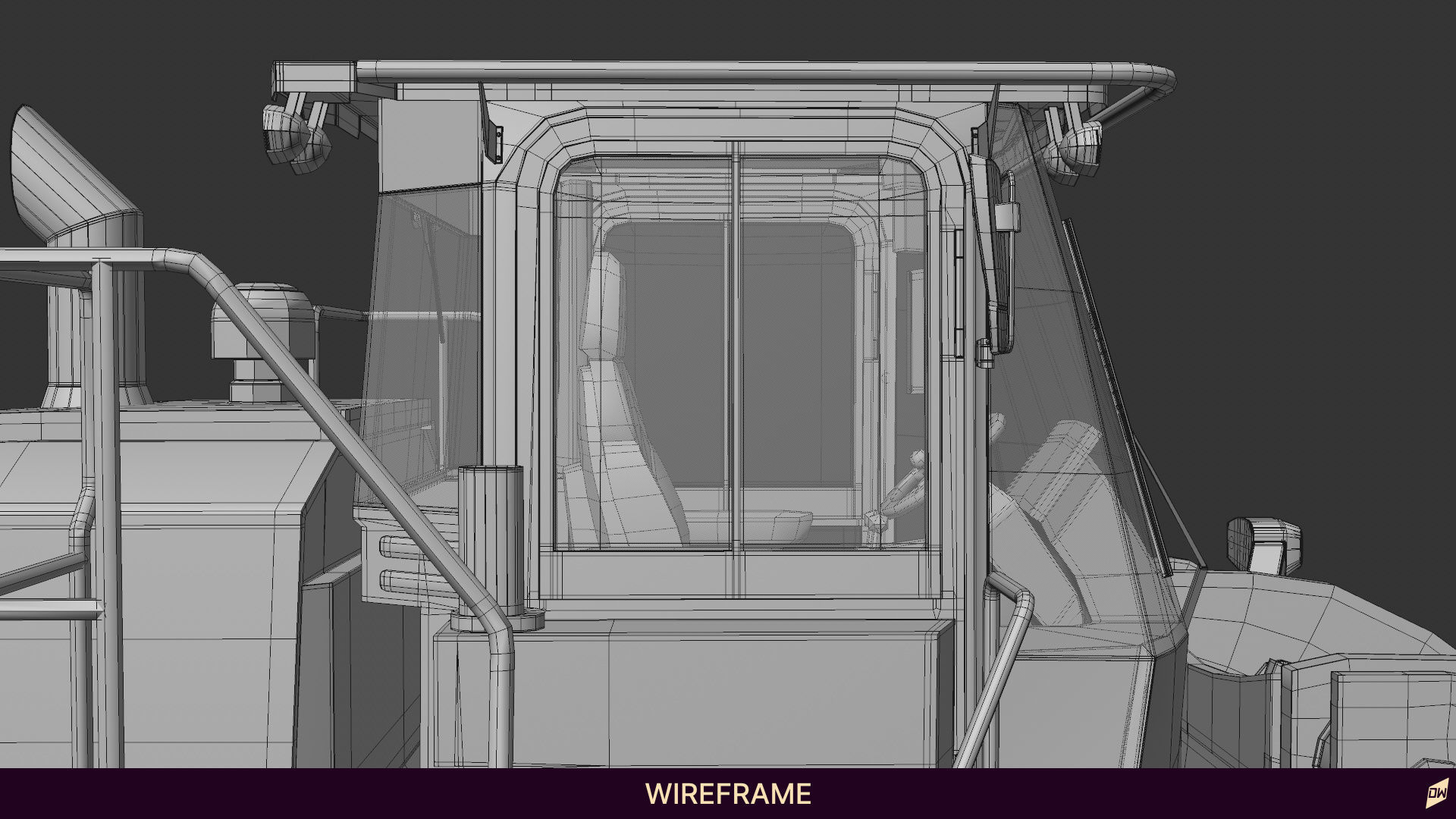 Wheel loader rig  3D model_33