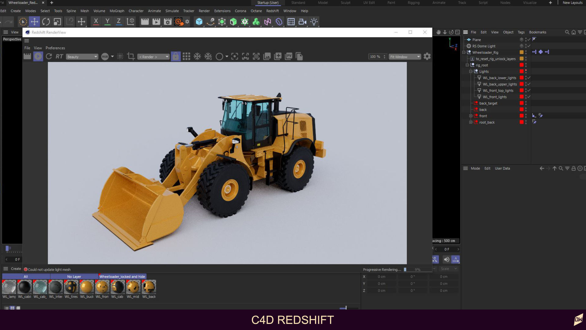 Wheel loader rig  3D model_46