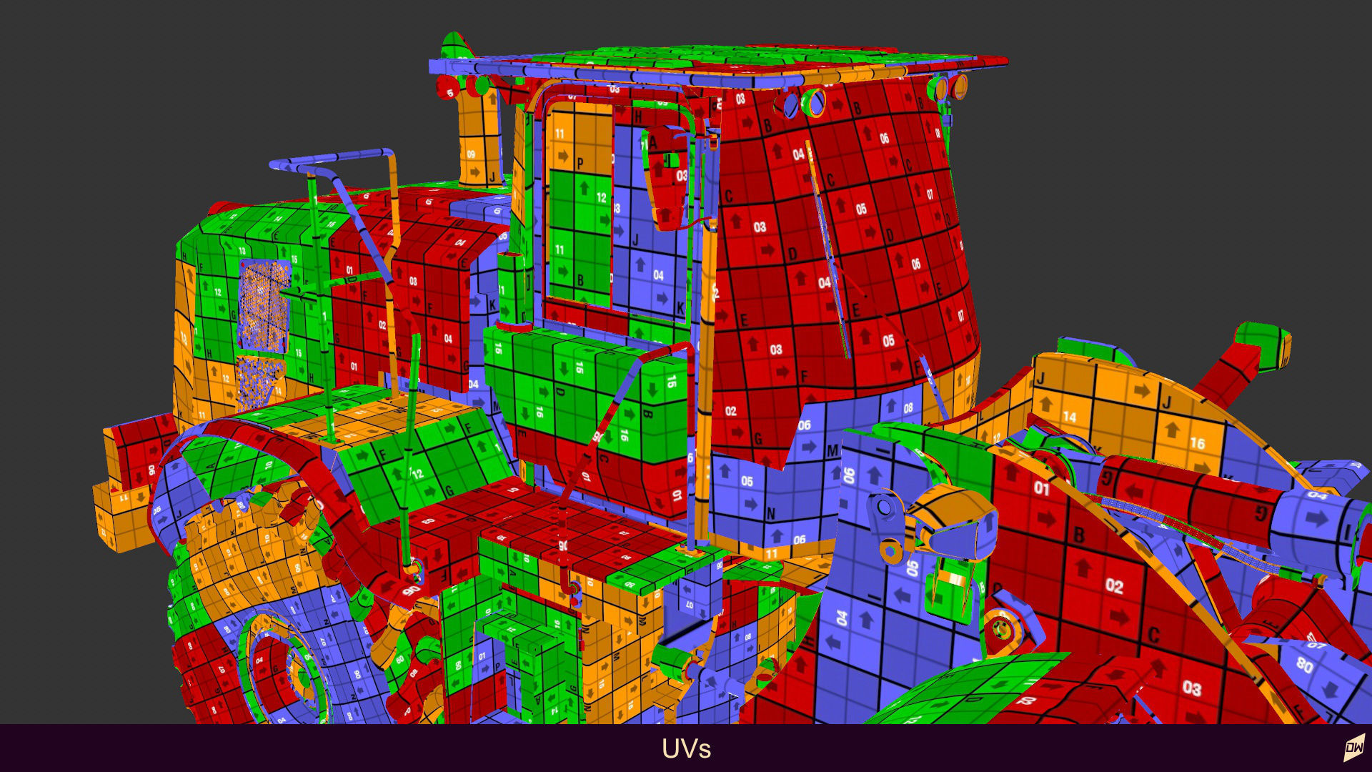 Wheel loader rig  3D model_42