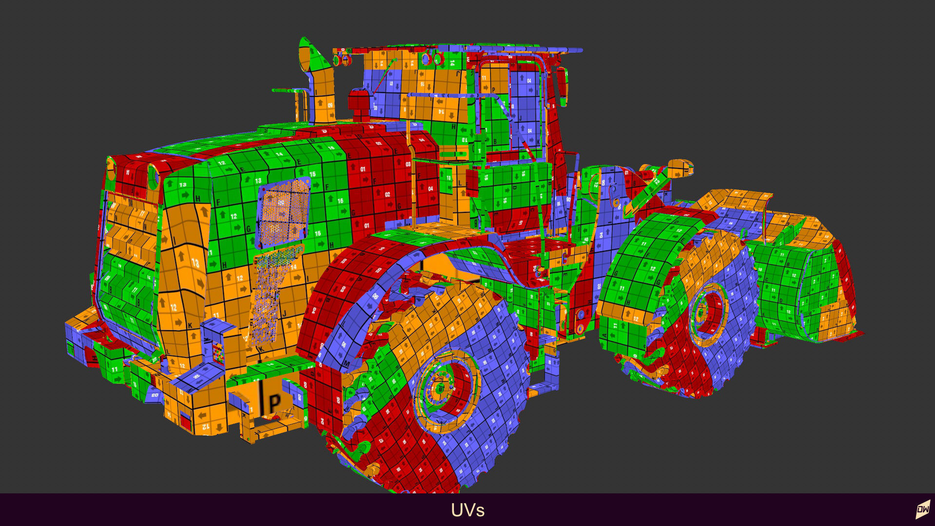 Wheel loader rig  3D model_41