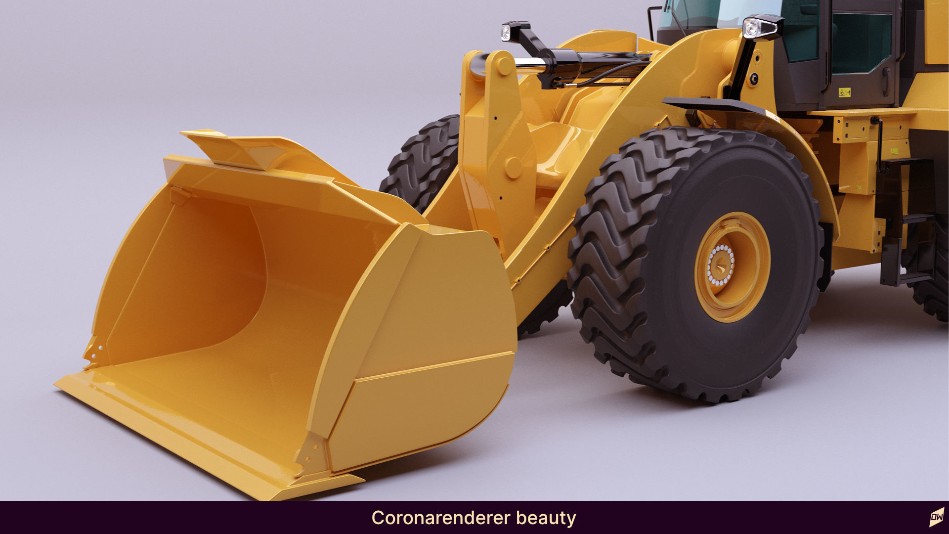 Wheel loader rig  3D model_6