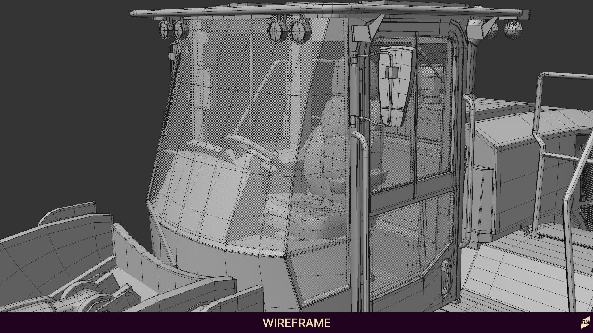 Wheel loader rig  3D model_32