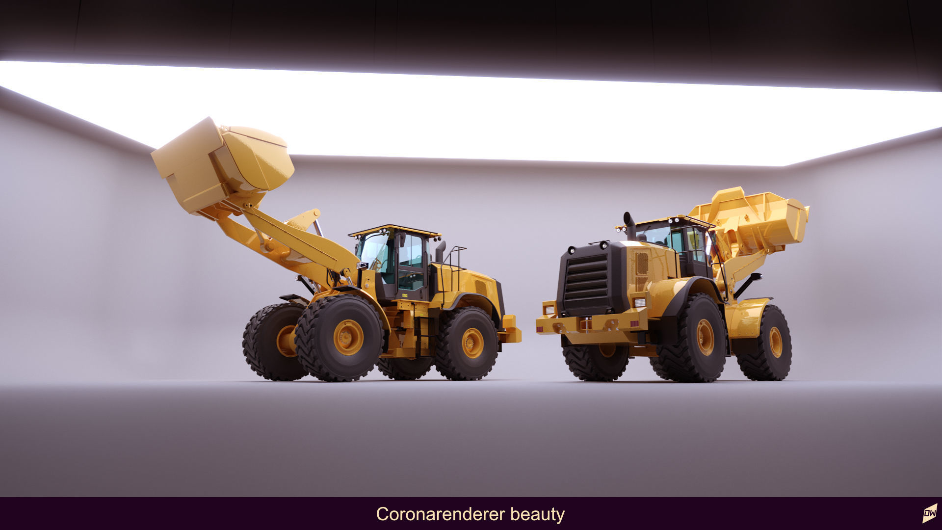 Wheel loader rig  3D model_16