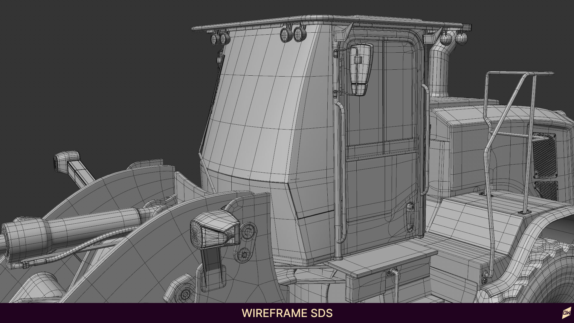 Wheel loader rig  3D model_24