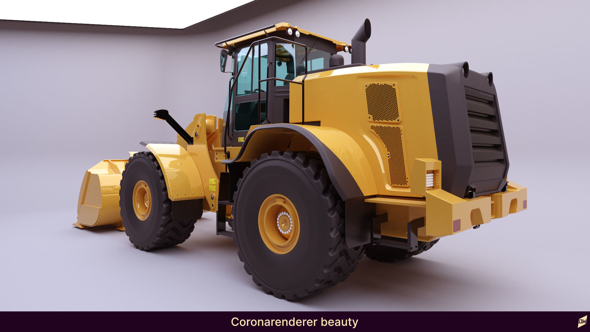 Wheel loader rig  3D model_7