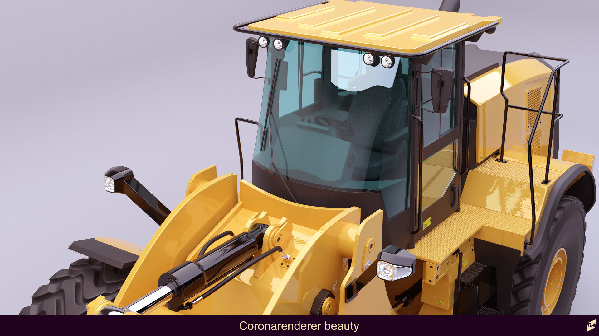 Wheel loader rig  3D model_12