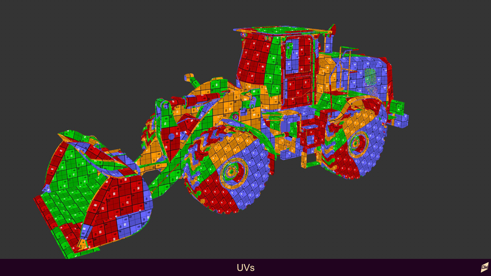 Wheel loader rig  3D model_36