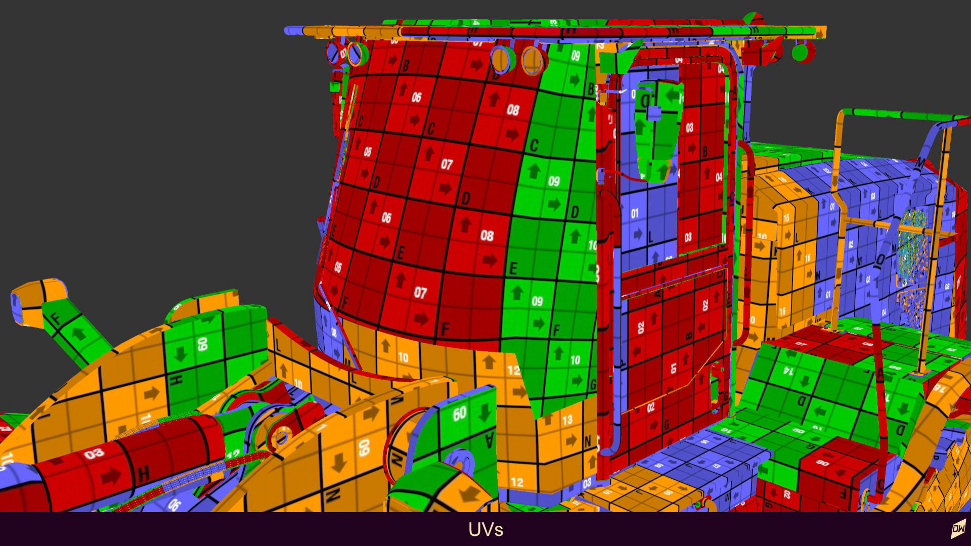 Wheel loader rig  3D model_38
