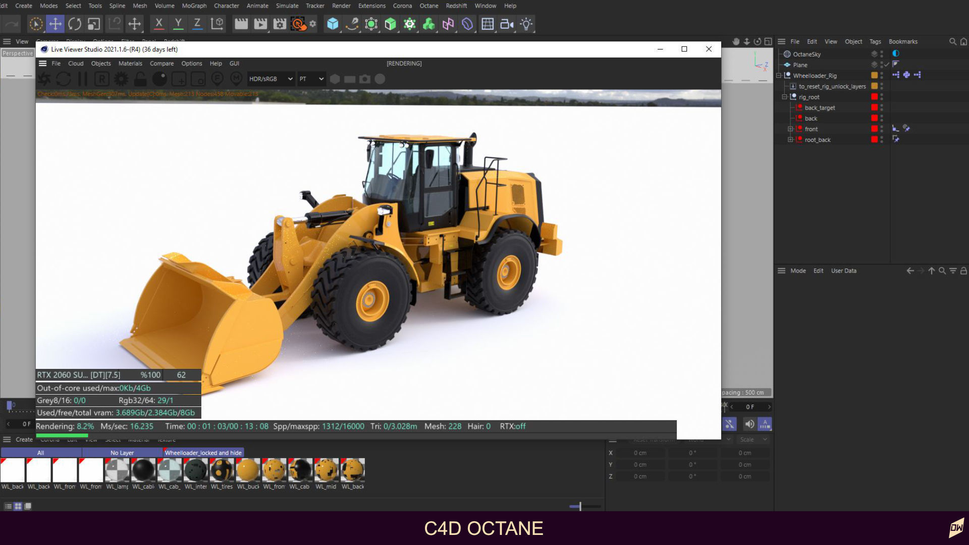 Wheel loader rig  3D model_45