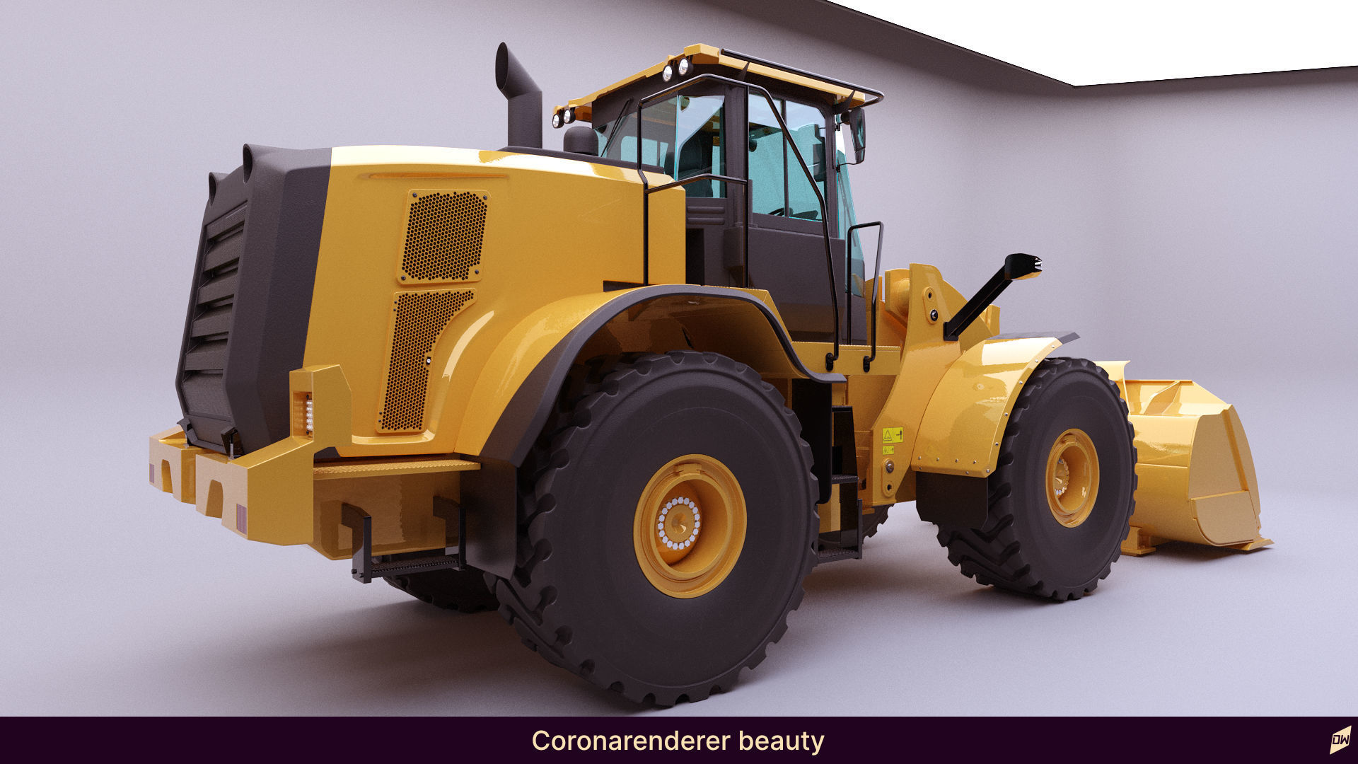 Wheel loader rig  3D model_8
